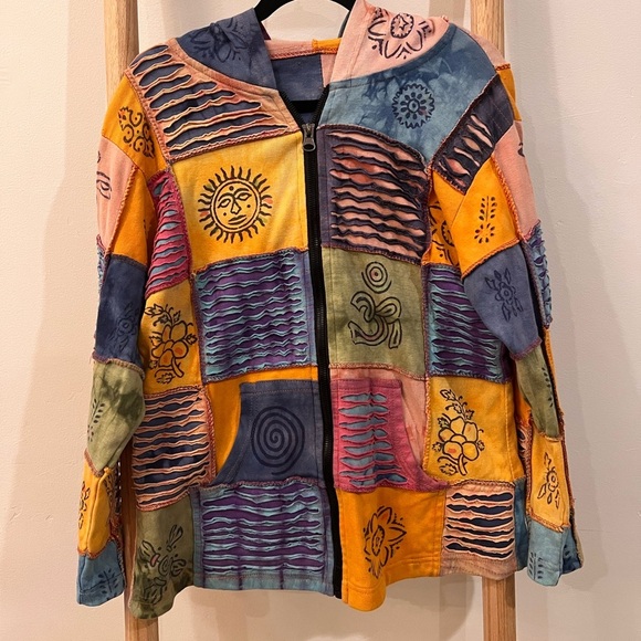 Bohemian‎ patchwork hoodie - Picture 1 of 3